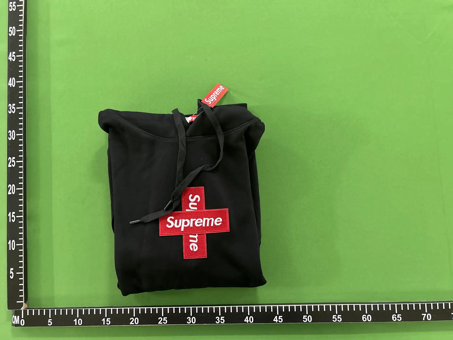 Supreme Black Cross Logo Hoodie