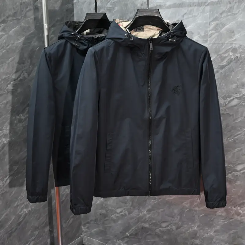 European Station Trendy Brand Reversible Jacket Men's Spring and Autum New Slim Casual Youth Embroidered Windproof Hooded Jacket