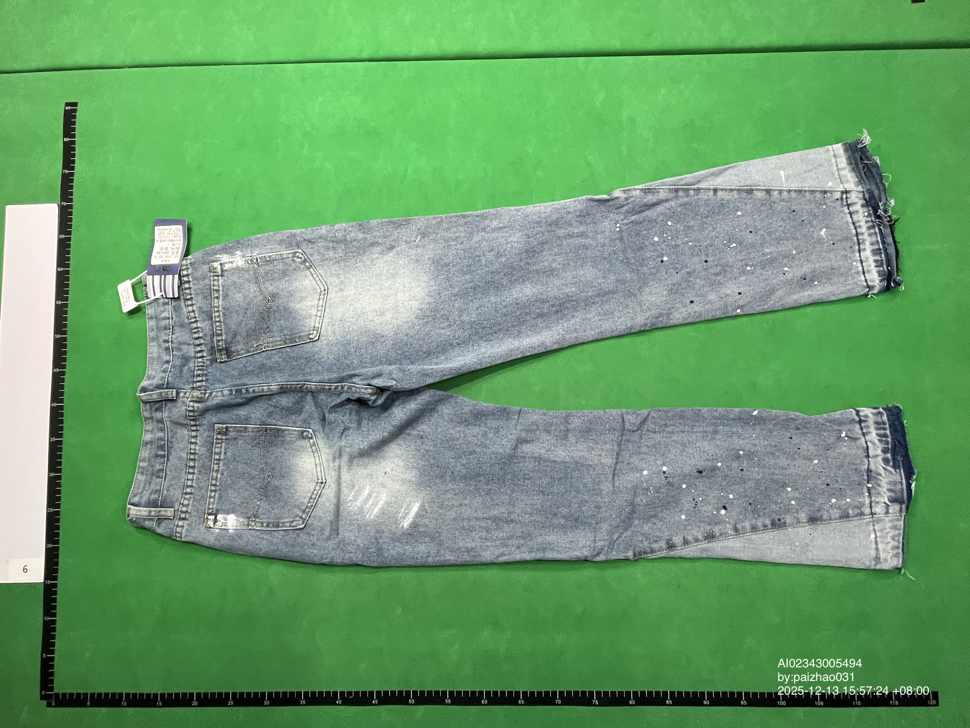 2026 American-Style Trendy Ripped Patchwork Gradient Spray-Painted Jeans for Men, High Street Wide-Leg Flared Pants for Cross-Border Sales QC