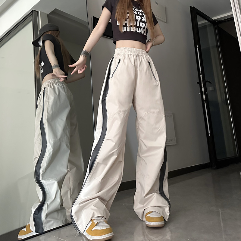 New Style Unisex American High Street Style Zipper Patchwork Pants, Summer Fashion, New Loose Design