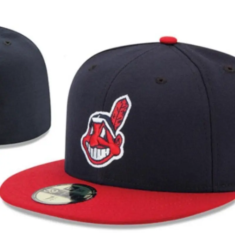 Cleveland Indians Guardians Embroidered Peaked Cap Sun Protection Sun Hat Breathable Versatile Flat Brim Baseball Cap