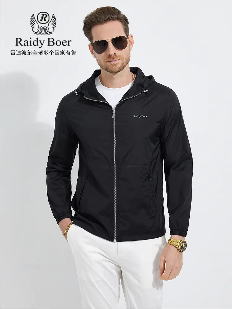 Sun Protection Clothing Skin Jacket Raidy Boer Spring Men's Hooded Hot Stamping jacket Outwear 3324