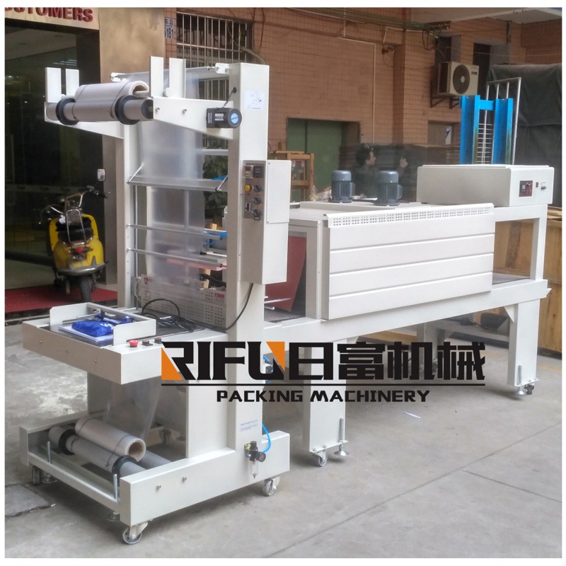 Semi-Automatic PE film sealing and shrinking packaging machine snow bottle cover film plastic sealing machine beverage transparent film film packaging machine