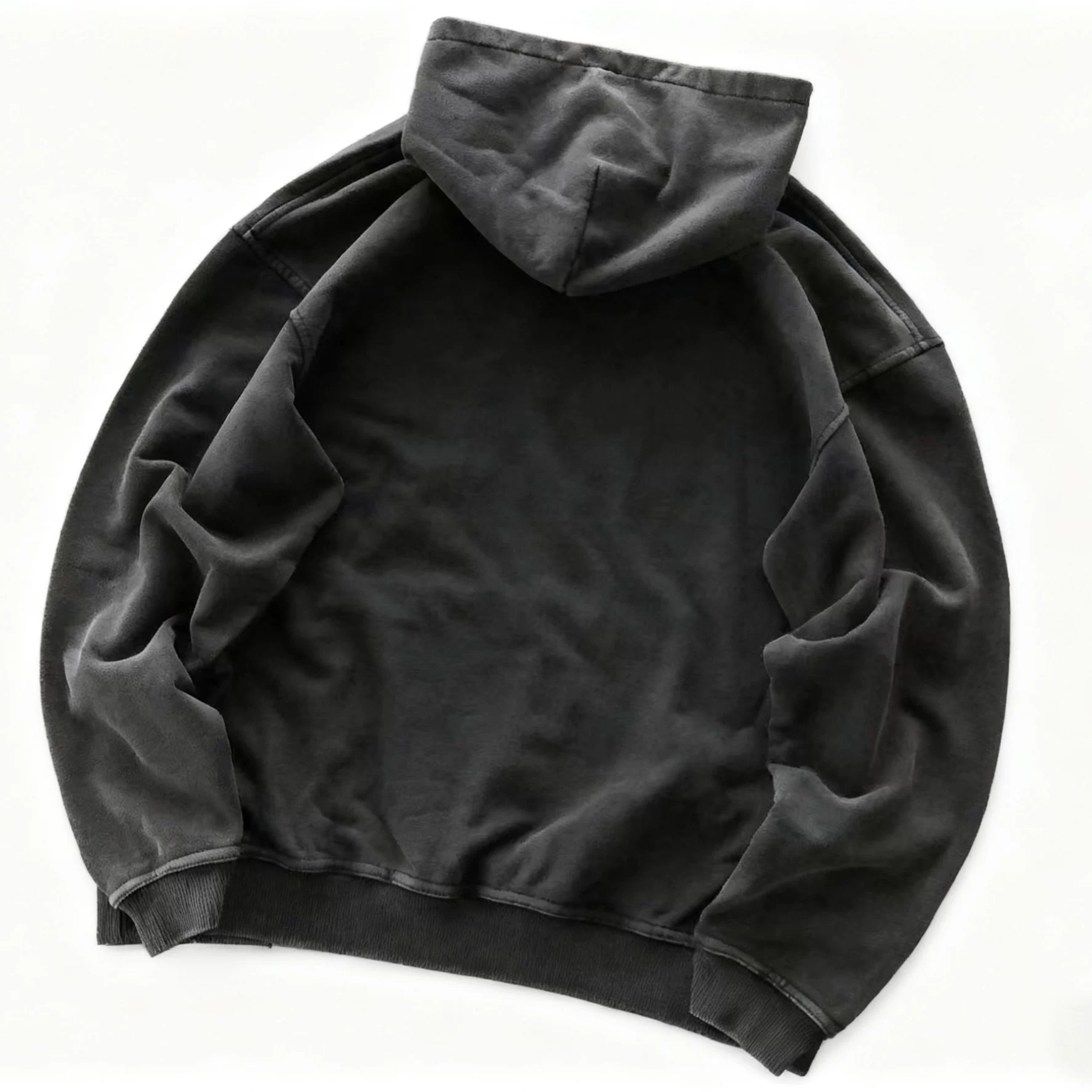 Former Japanese man making old dark gray hoodie 33121525