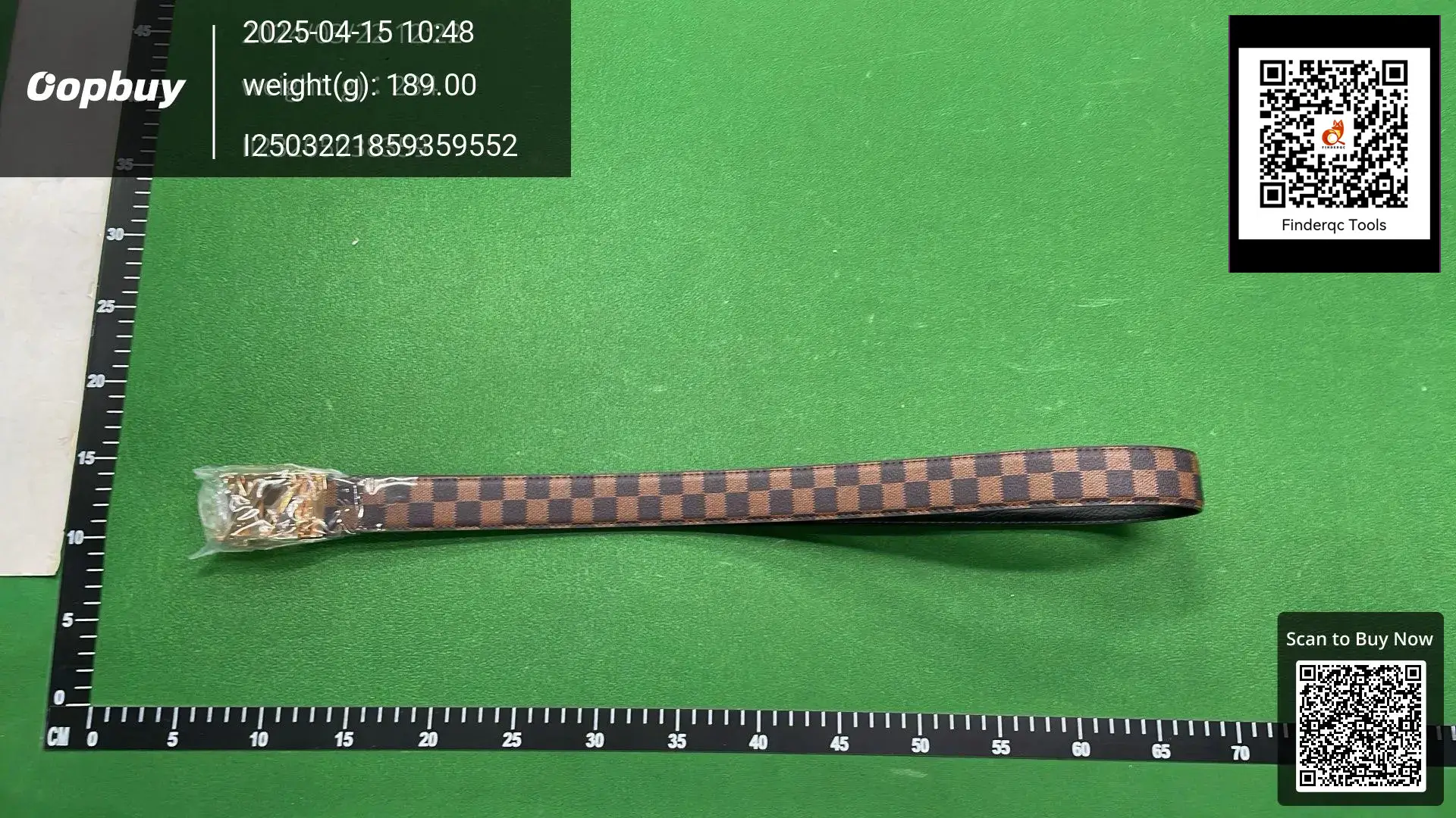 Louis Vuitton Damier Ebene Belt