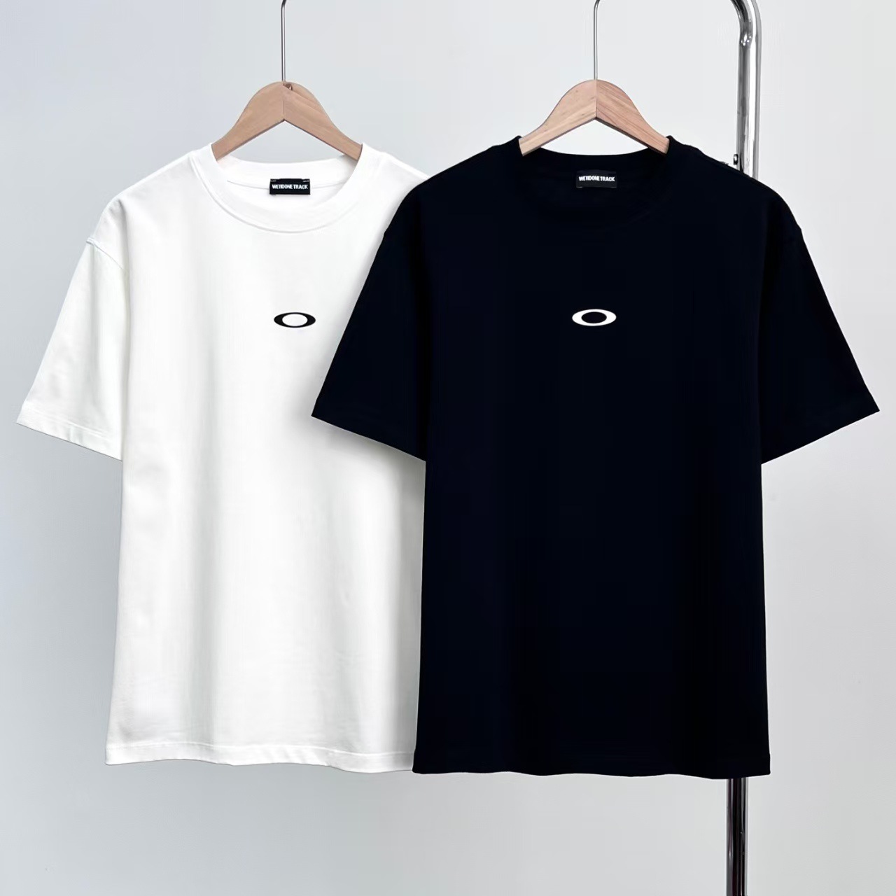 We11 Niche Trendy Brand Wellmiki Circle Print Summer Cotton Couple Short-Sleeved T-Shirt for Men