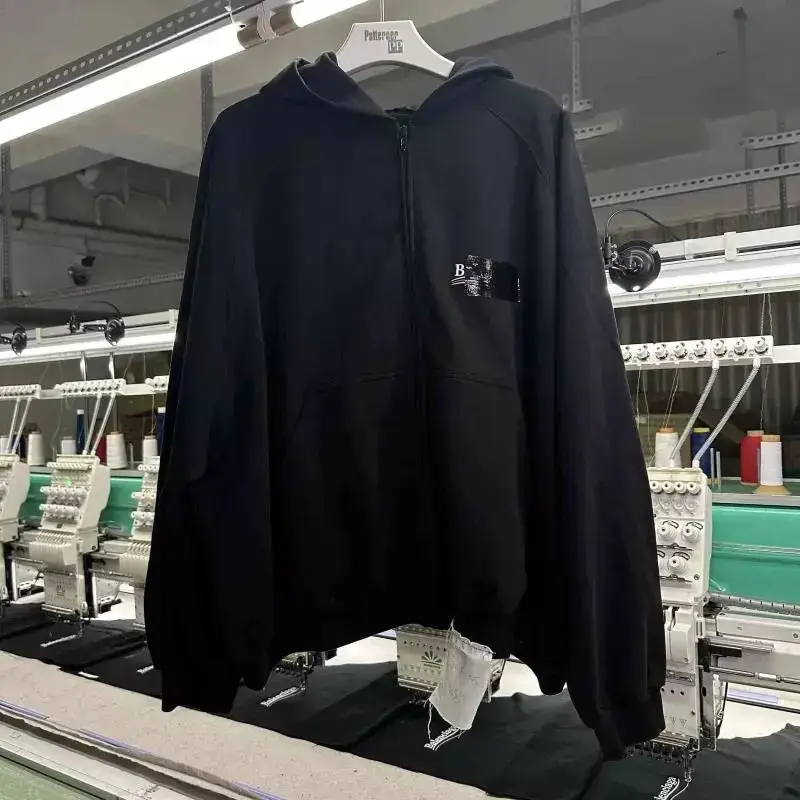 Balenciaga Black Zip Hoodie