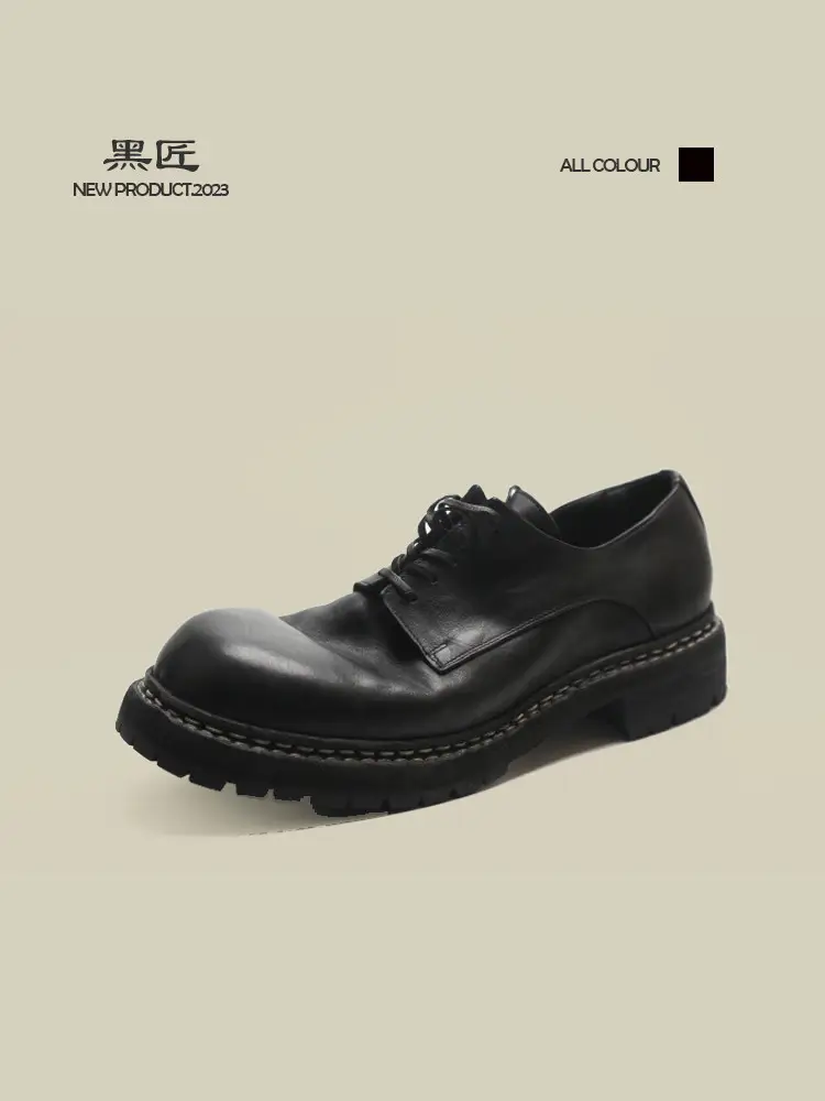 Guidi JXM Big Head Shoes GR02V Norway Stitching Goodyear Craft Horse Leather Men's Shoes Spring and Autumn Derby Leather Shoes Men's