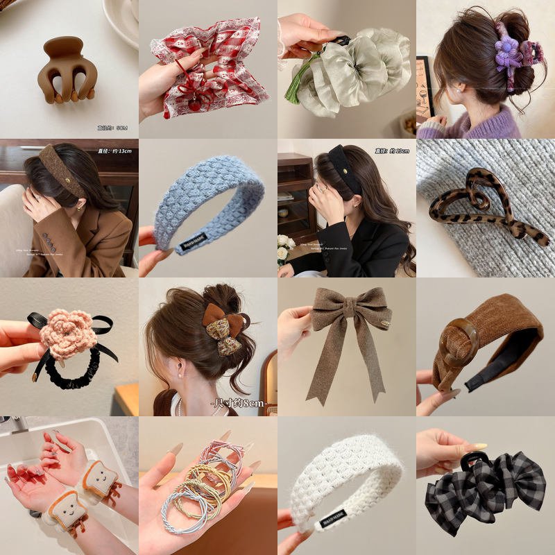 Clearance Sale Hairbands and Hair Accessories, High-Quality Wholesale, Internet Celebrity Style Hair Clips, Yiwu Small Goods Hair Ties and Headwear