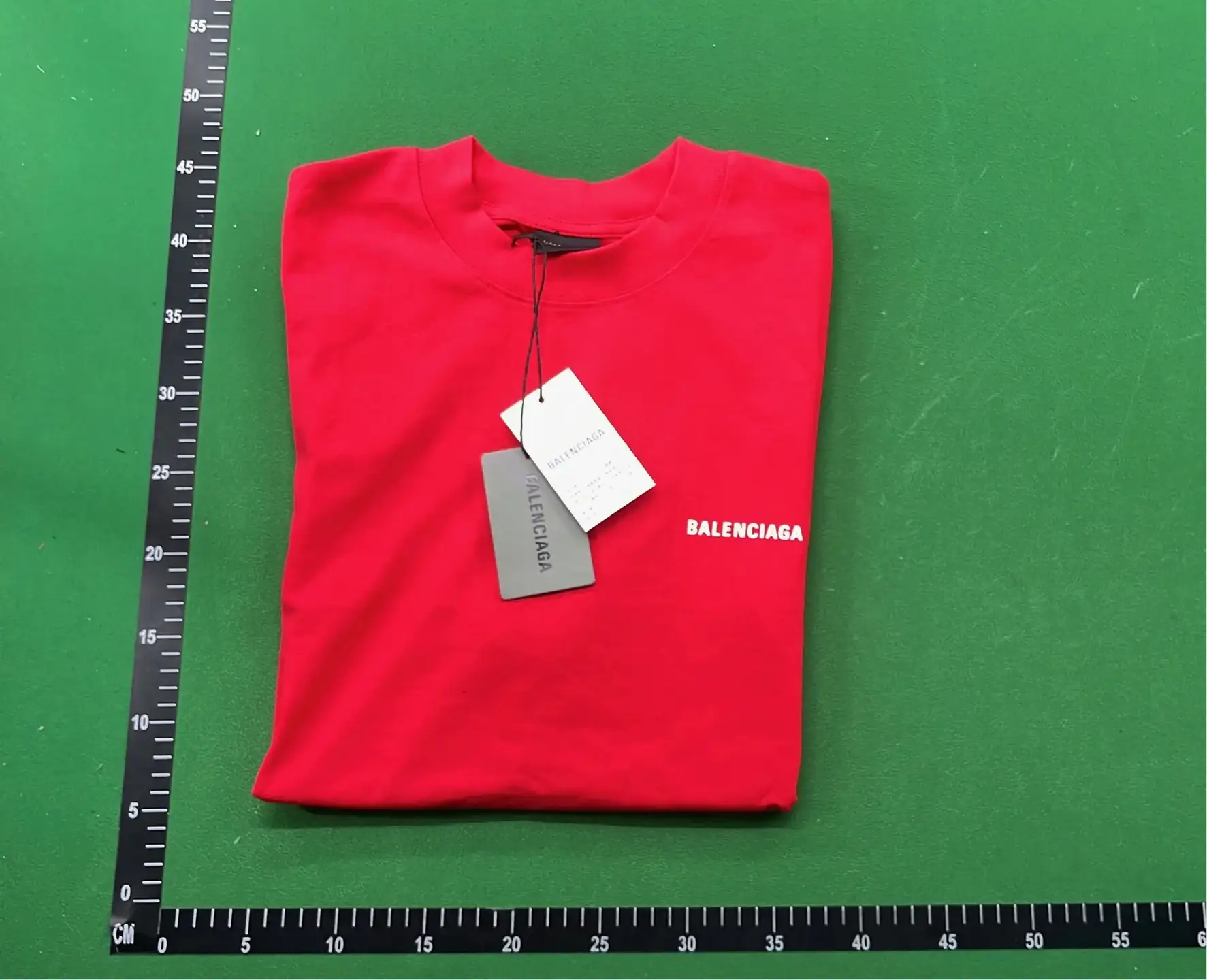 Balenciaga Classic Letter Printed Short Sleeve T-Shirt Red