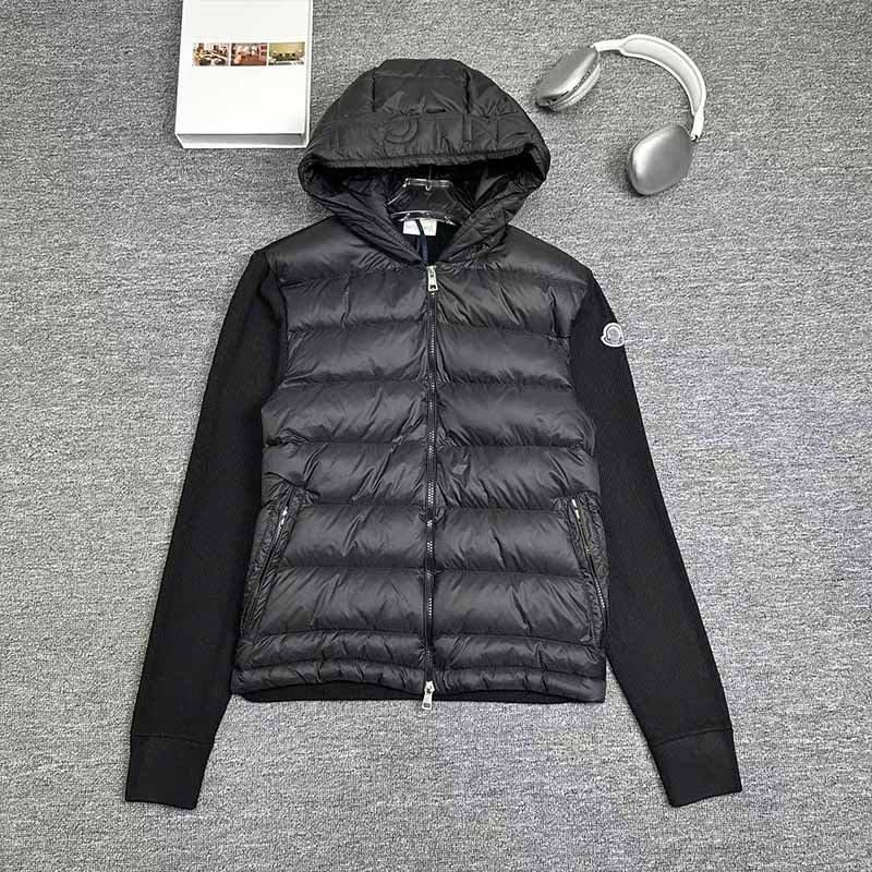 High Version Mo25 Winter New Knitted Splicing Lightweight Stand-Up Collar down Jacket Jacket Men's and Women's Cardigan Jacket Fotografie QC de pe 1688 pe Qualit.ly