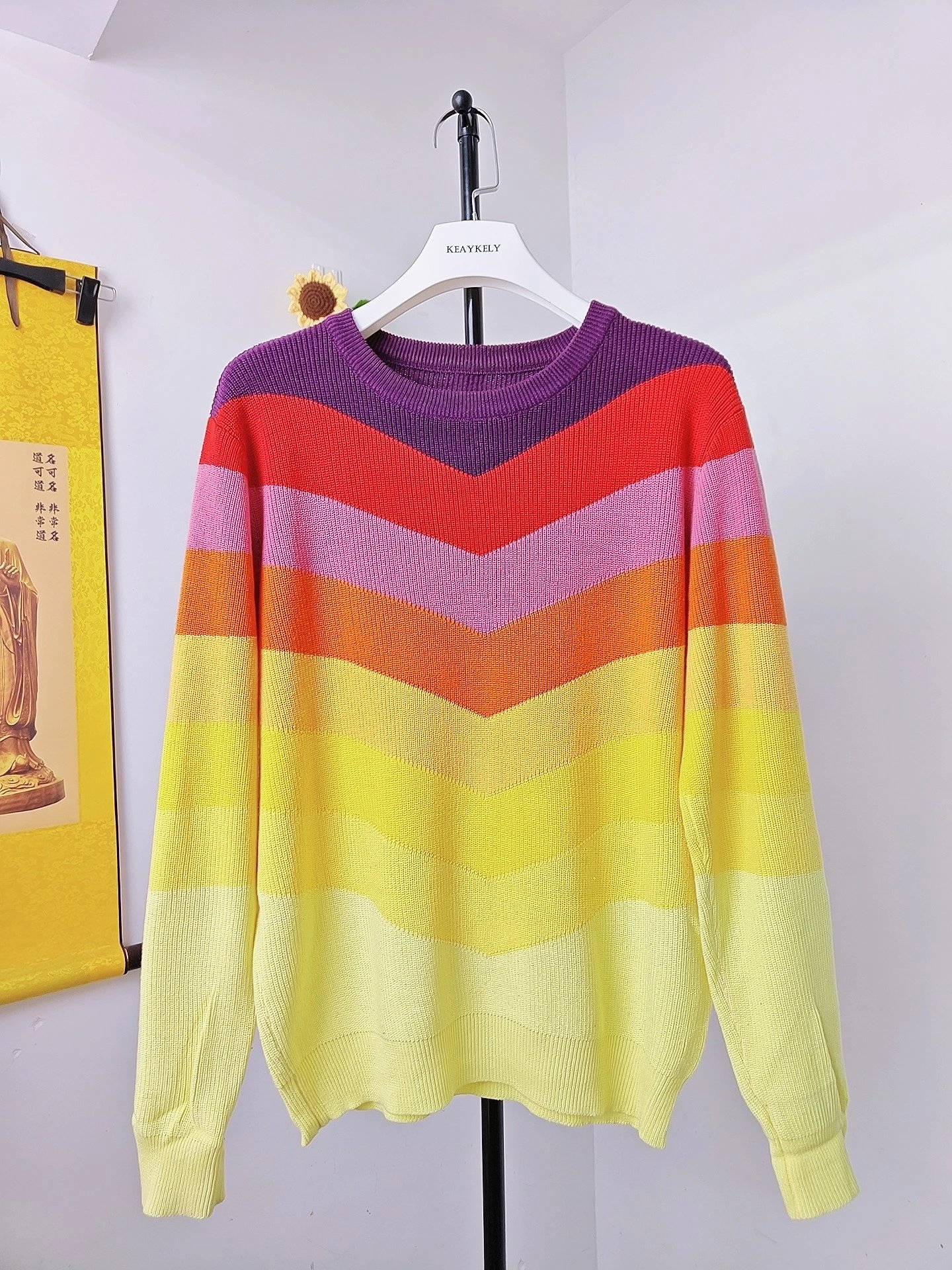 孤品】淡黄色超仙女毛衣!绝对洋气款80到120斤肯定能穿质量嘎嘎好!!