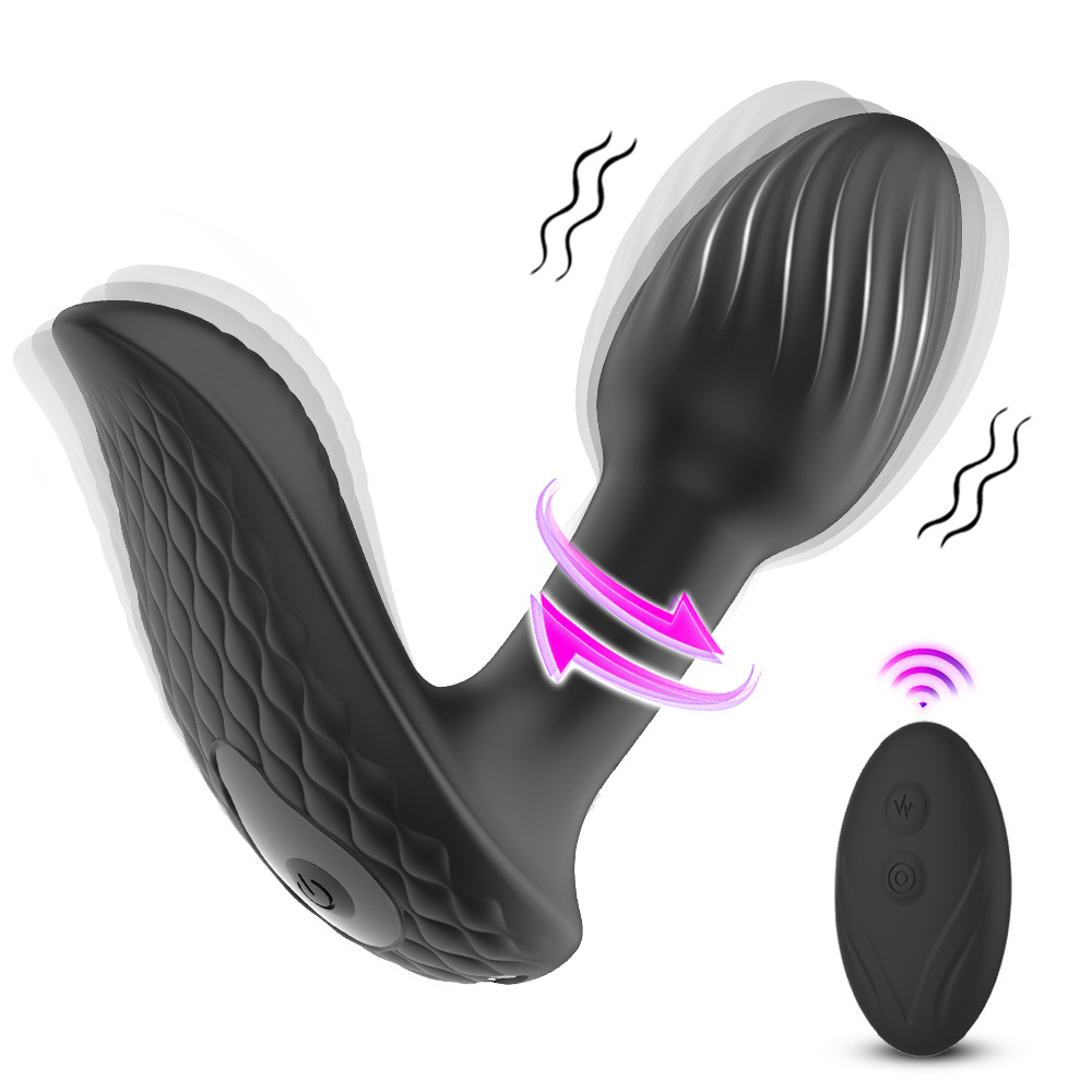 Cross-Border New Product Heart-Beating Swinging Anal Plug 9-Frequency Swing Vibration 2-Motor Male and Female Shared Backcourt Adult Products Wholesale