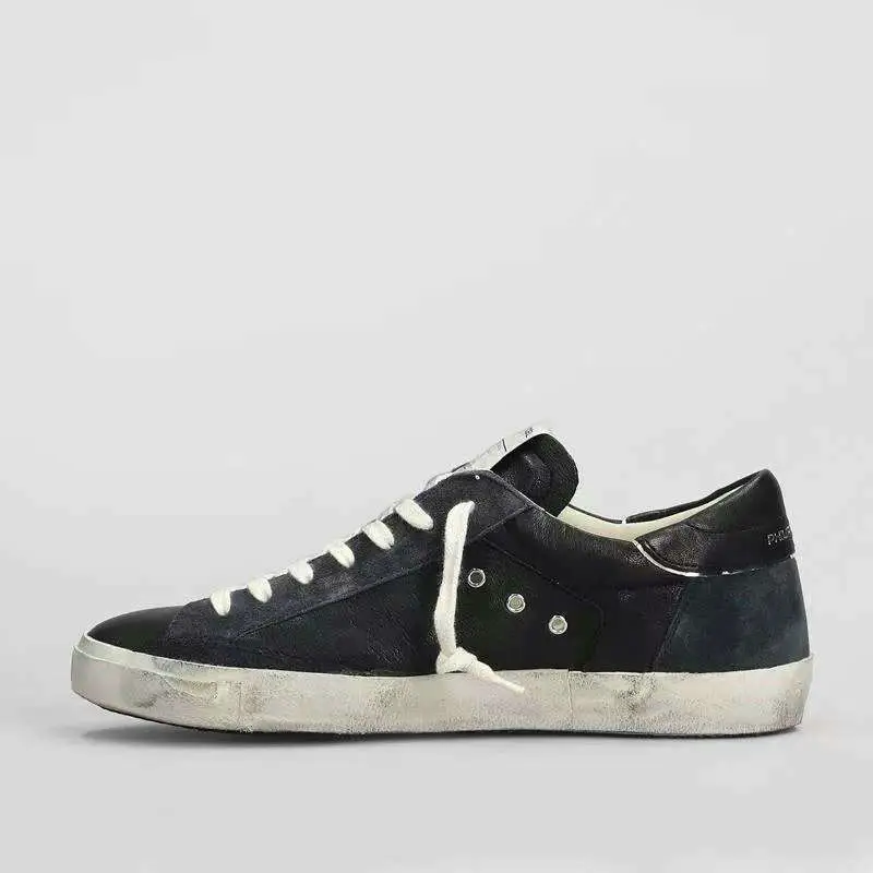 Philippe Model Paris Dirty Shoes Small Dirty Shoes Black Distressed Sneakers Men's Shoes Women's Shoes Casual Shoes