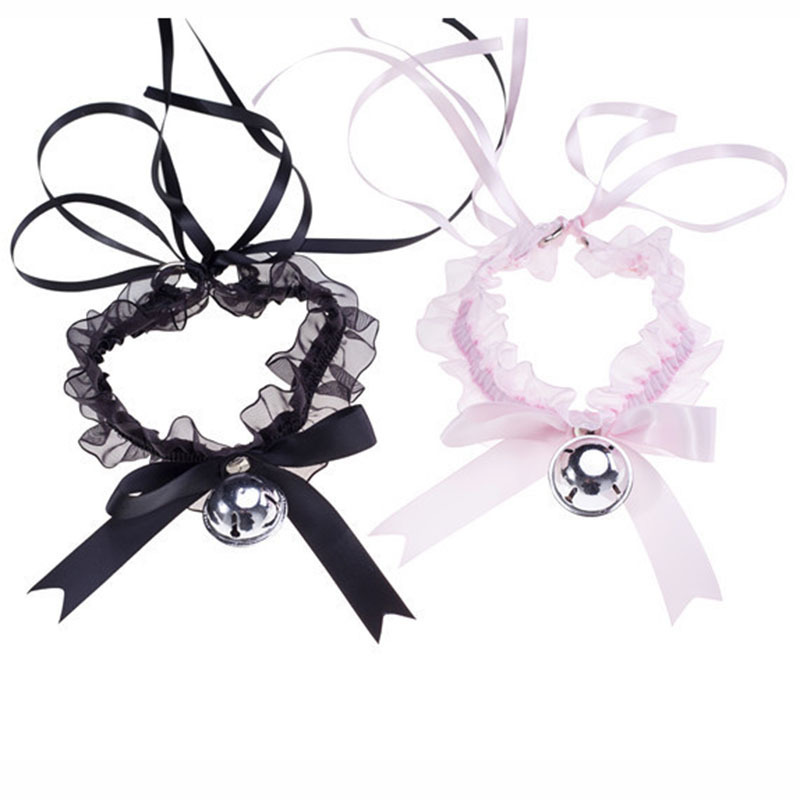 Sexy lingerie accessories Japanese cos Lolita lace bell collar cat girl maid supplies seductive neck ring