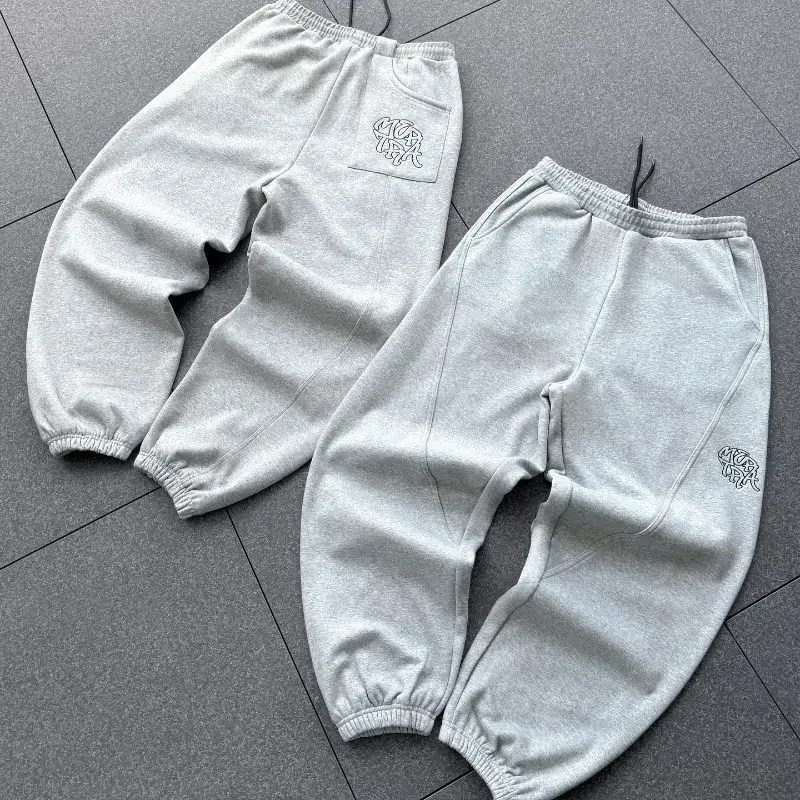 Men's Vintage Embroidered Casual Pants Y2K Harajuku Street Hip-Hop Loose Sweatpants Versatile Joggers Trendy