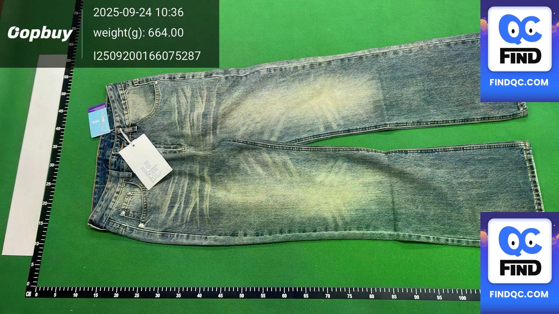 SNFII Men's Washed Distressed Boot-Cut Jeans Retro Blue — foto QC 2