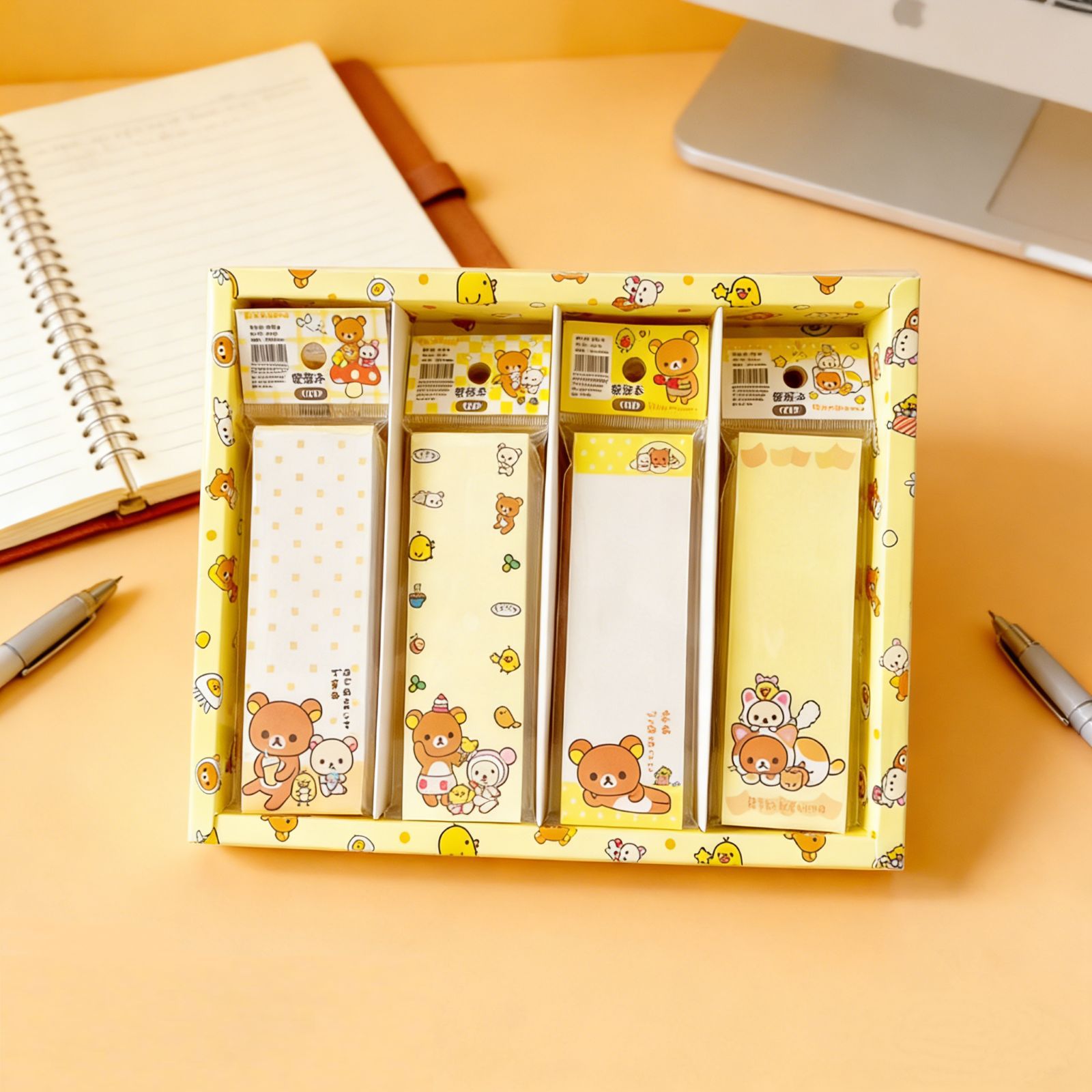 Mai Pin Stationery Rilakkuma Long Colorful Notepad 100 Sheets Cute Student To-Do List Draft Note Paper