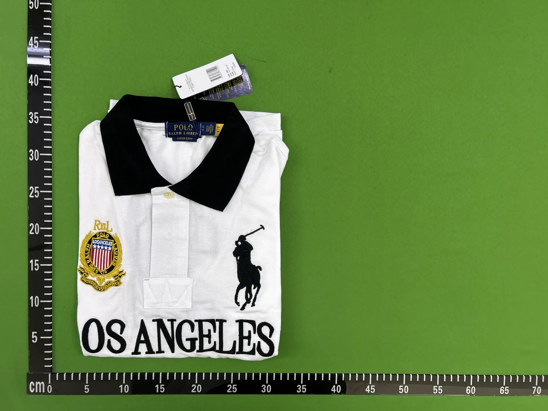 Polo Ralph Lauren Custom Slim Fit Los Angeles Polo Shirt White