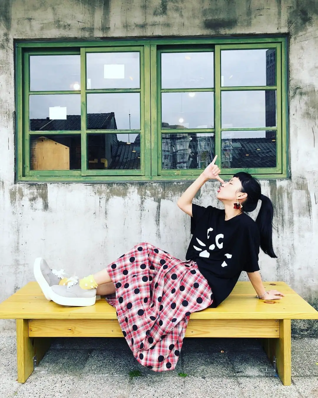 Hungry and Full Collective Cute Trendy Japanese-Style Surprised Cat Large Round Neck Mid-Length Loose Short-Sleeved T-Shirt for Women Pure Cotton Top