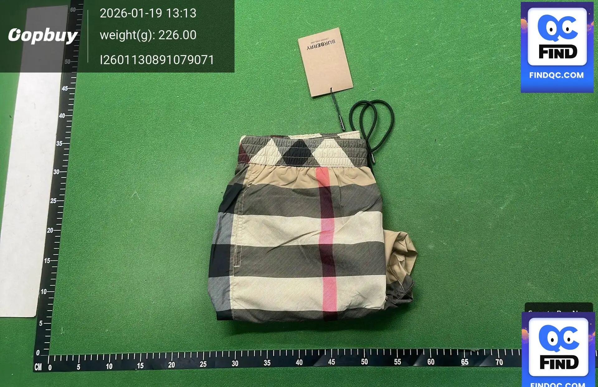 Burberry Check Swim Shorts