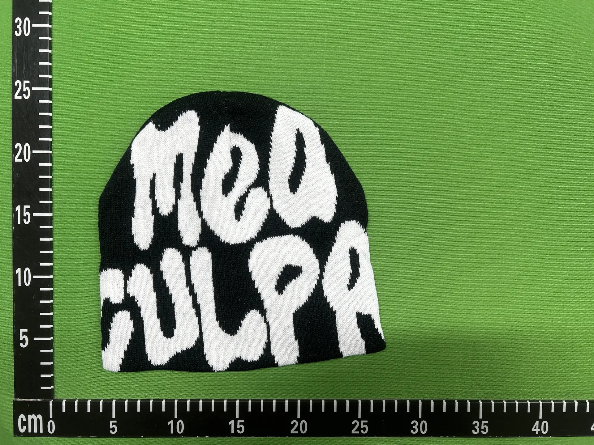 Warm knitted cap letters