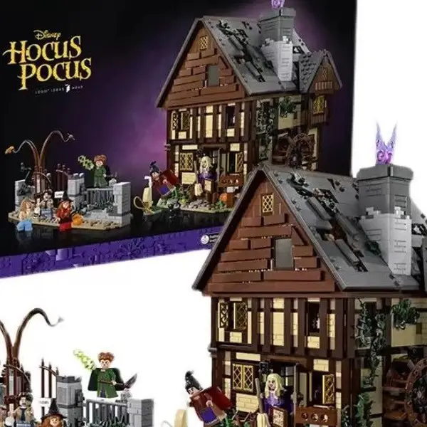 Compatible with Lego 21341 Disney Ideas Series Witch Sanderson Sisters' Magic House Assembled Building Blocks to Play with