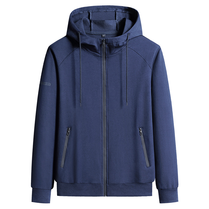 Spring and Autumn Hooded Jacket Men's Loose Casual Sports suit Young and Middle-aged Loose Casual Sweater suit