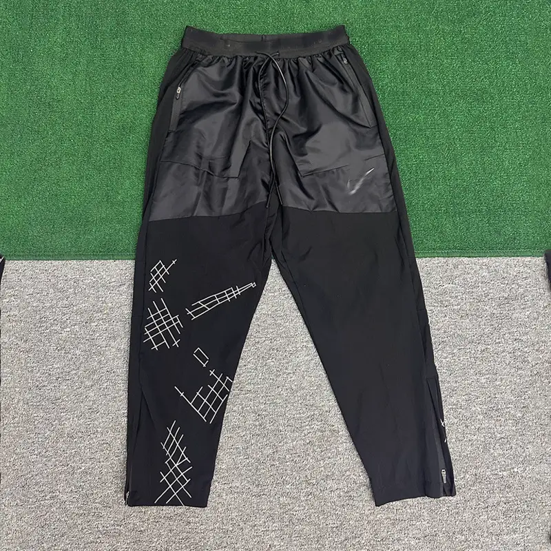 Cross-Border Popular Style Men's Casual Woven Zipper Sports Sunscreen Long Pants with Three-Proof Technology Quick-Drying Fabric