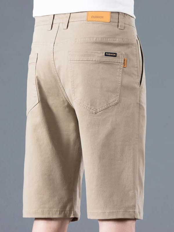 2026 New Summer Thin Pure Cotton Casual Shorts Men's Five-Point Pants Straight Slim Fit Stretch Workwear Mid-Length Pants