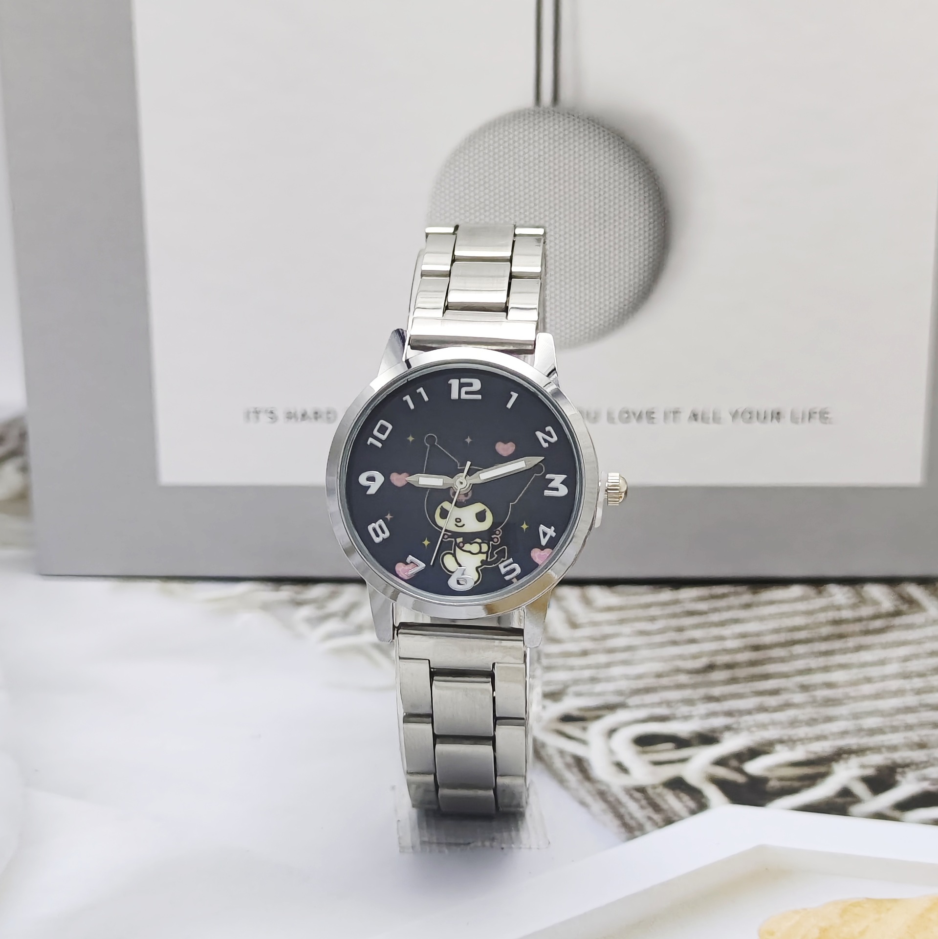 New Cartoon Culomi Cross Border Stainless Steel Watch Cute Hot Selling Waterproof Children Quartz Watch Factory Direct Supply