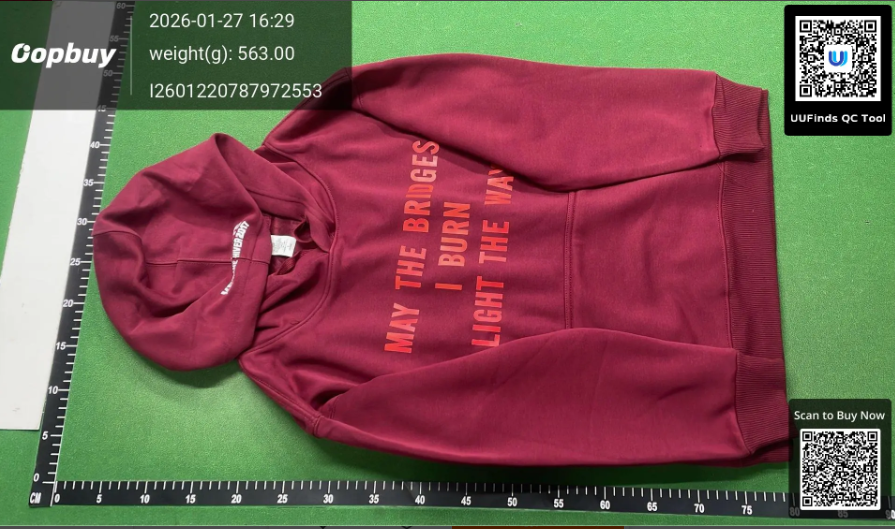 v啊e 卫衣带 Foto QC de WEIDIAN na Qualit.ly