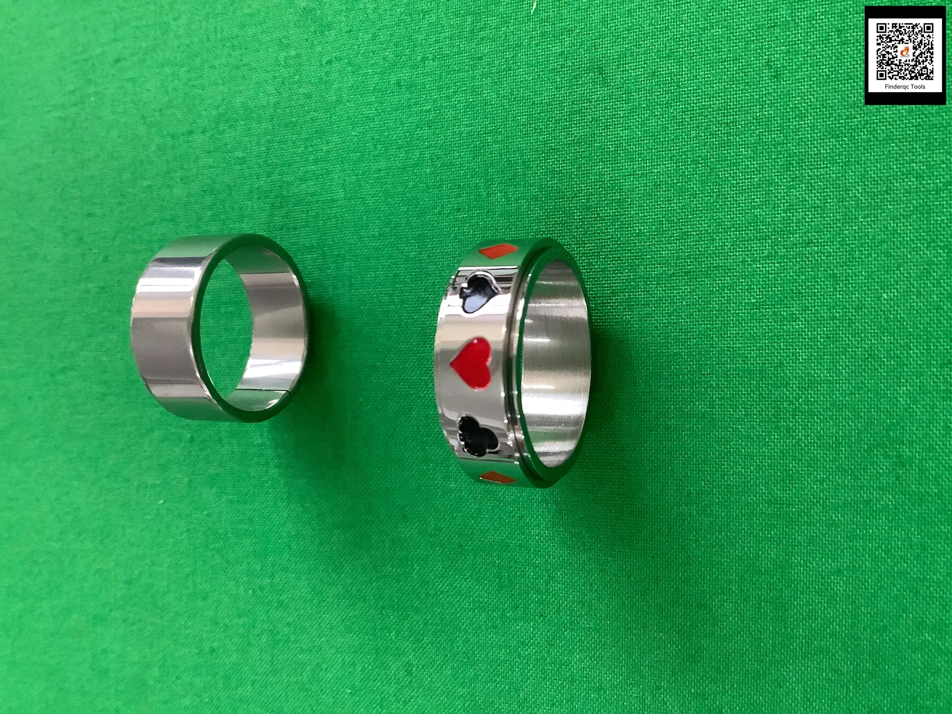 Dice Poker Spades Mahjong Ring for Men and Women Trendy Titanium Steel Does Not Fade Stylish Rotatable hip hop Index Finger Ring
