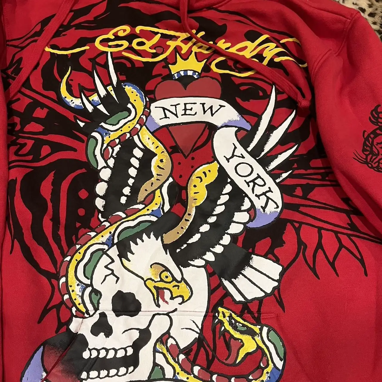 2025 European and American Spring Skull Print Hooded Tops Trendy Fashion Stylish Street Men and Women Same Style Sweatshirts Wholesale