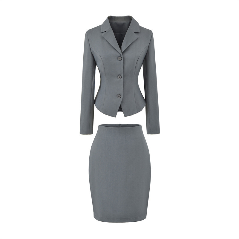 French Retro Suit for Women in Autumn, High-End and Elegant, Slimming Professional Suit Jacket, High-Waisted Skirt, Two-Piece Set