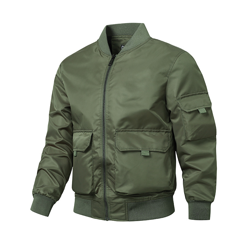 Spring and Autumn New Cross-Border American Retro Trend Brand Stand Collar Pilot Jacket Loose Casual Baseball Jacket Foreign Trade Coat