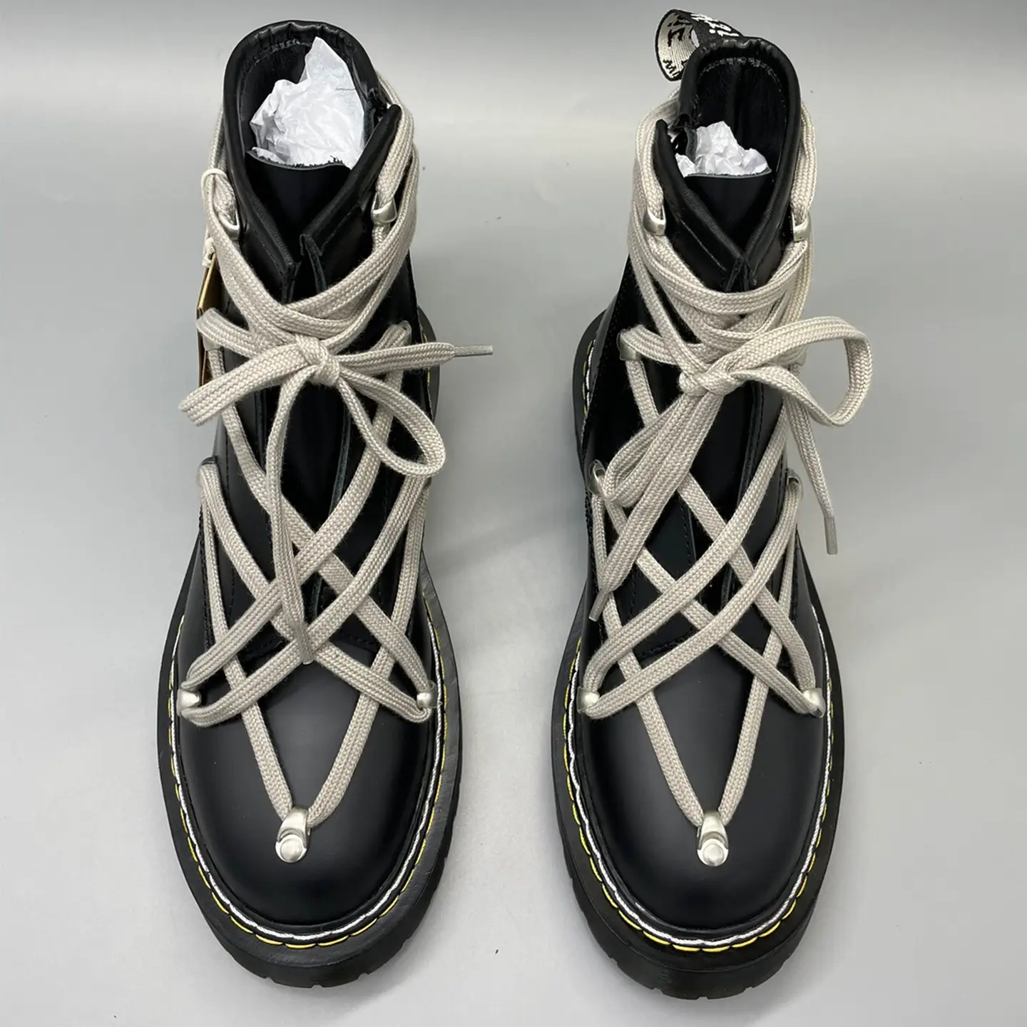 Rick Ro Collaboration Martin Boots Five-Pointed Star Thick-Soled Boots New arrival Dark Avant-Garde High Street Style Unisex Trendy