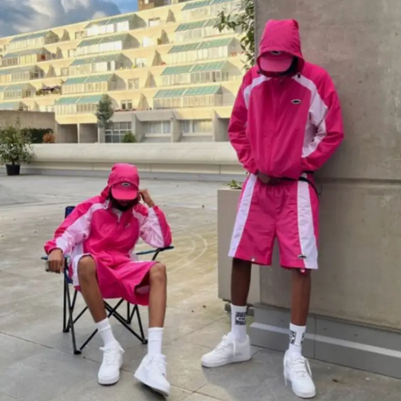 European and American Corteiz Devil's Island Patchwork Jacket Cross-Border Street Style Windproof Quick-Drying Breathable Sportswear Loose Fit
