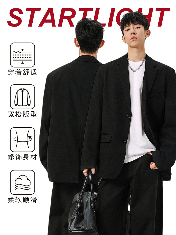 Men's Korean-Style Commuter Suit Jacket, New Autumn Fashion Men's Clothing, Youth Fashion Casual Simple Versatile Suit Jacket