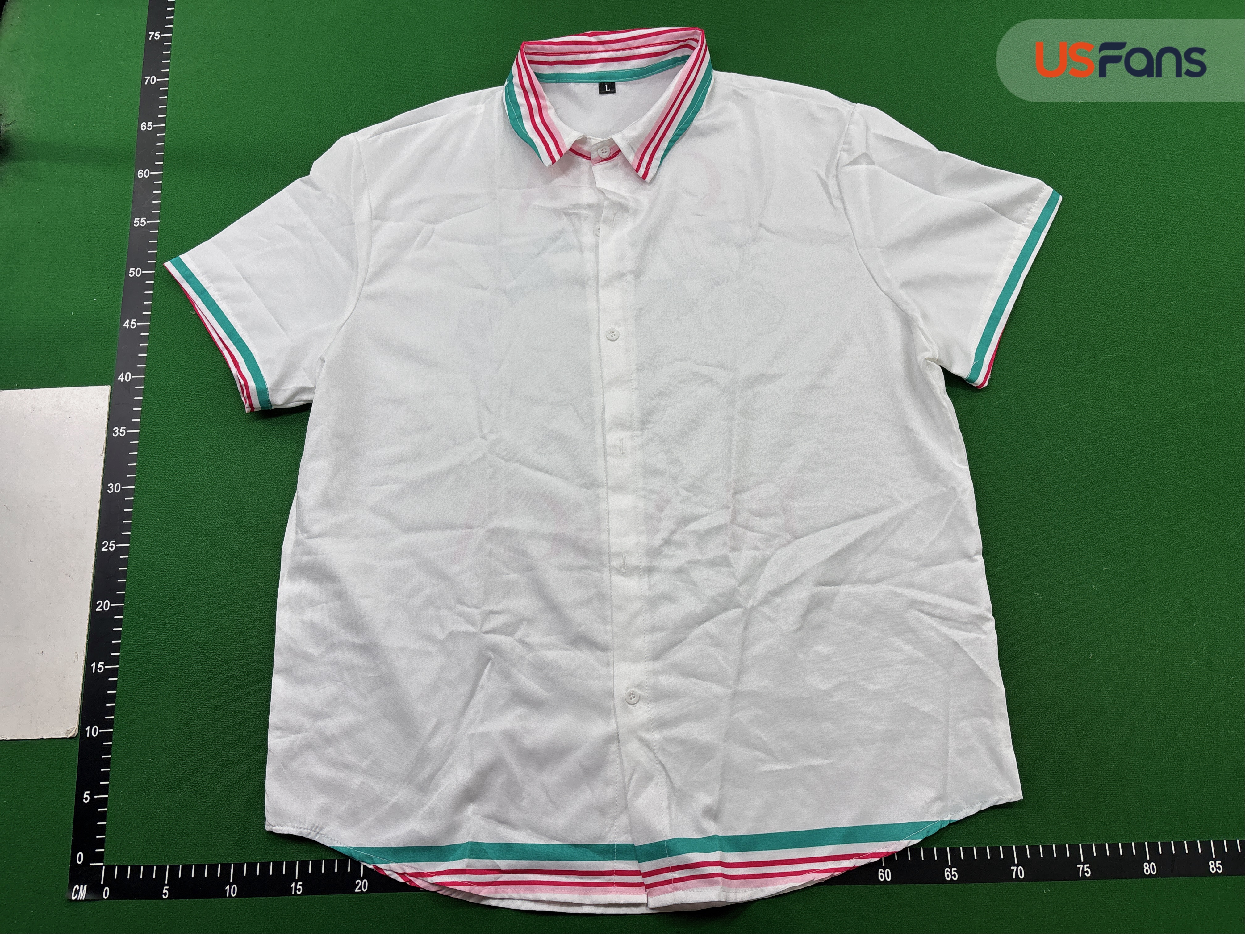 2025 Cross-Border Amazon Men's Summer New Street Trendy Fashion Striped Print Hawaiian Beach Suit — QC-foto 2