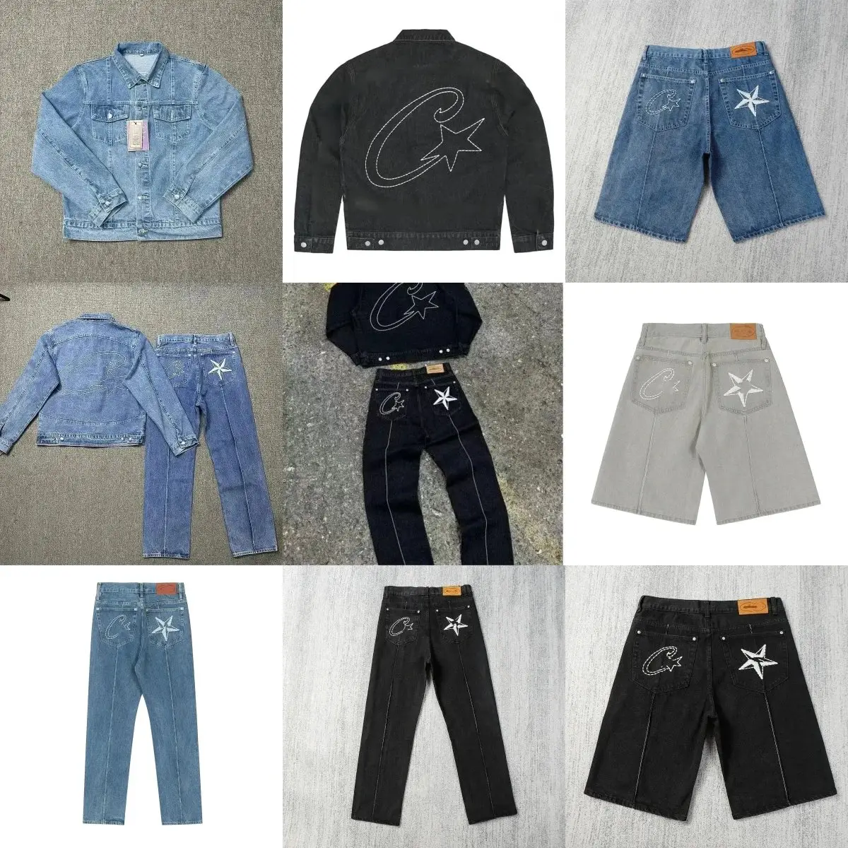 XS01 2025复古牛仔裤刺绣长裤牛仔套装 WhatsApp+86 177 5033 6825