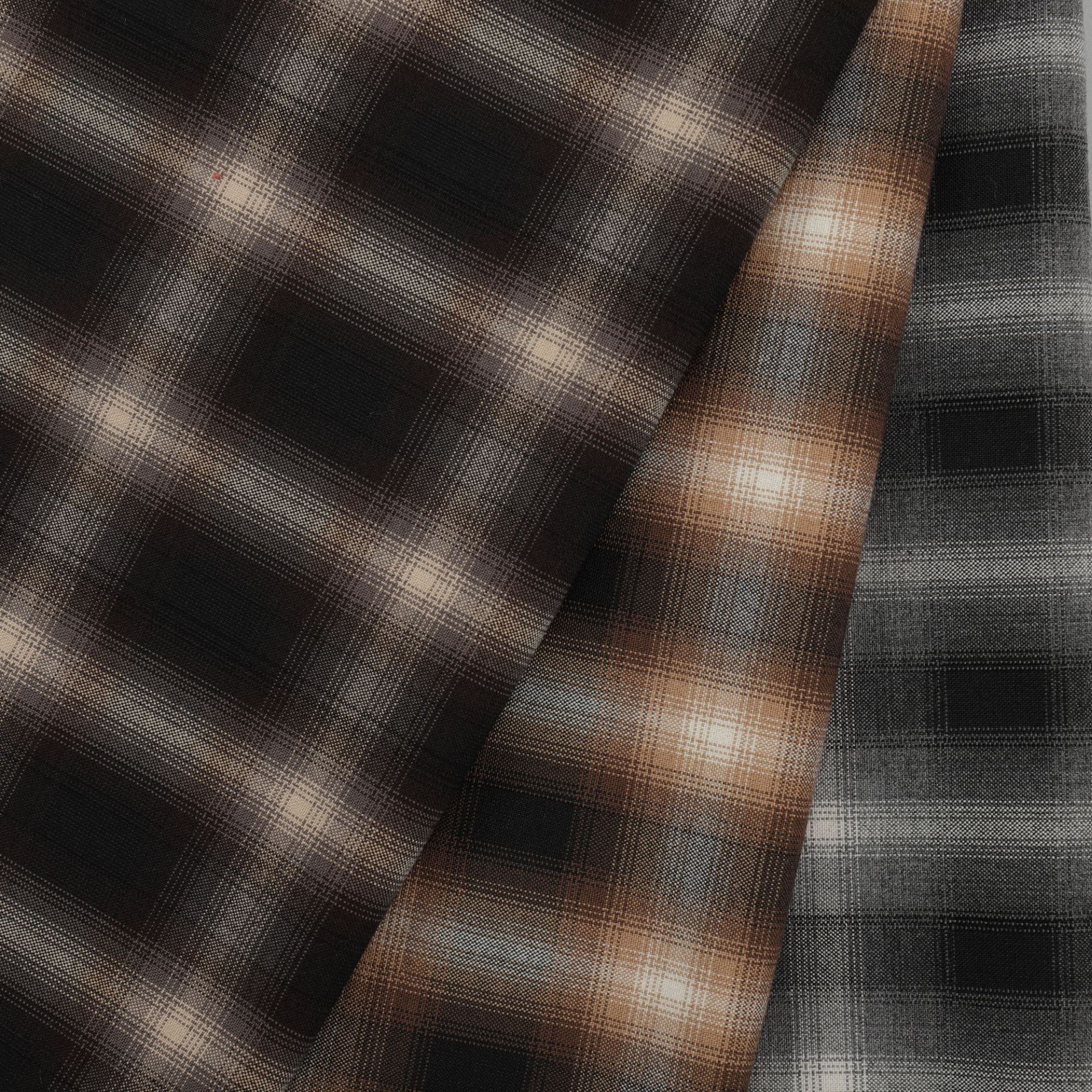 TR Yarn-dyed Double Elastic Plain Plaid Dress Fashion Shirt Dress Pillow Gradient Sense Japanese and Korean Fabric
