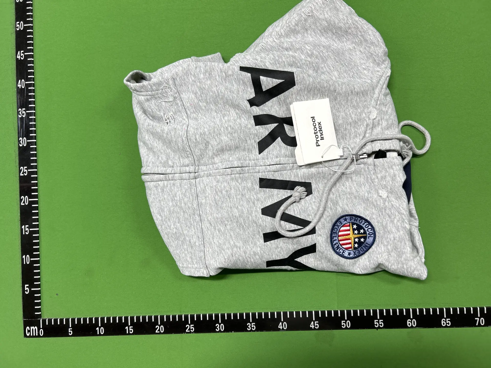 Grailz LEARL PROJECT G/R 25 FW Multi Element Contrast Splicing for Old Zipper Hoodie Coat