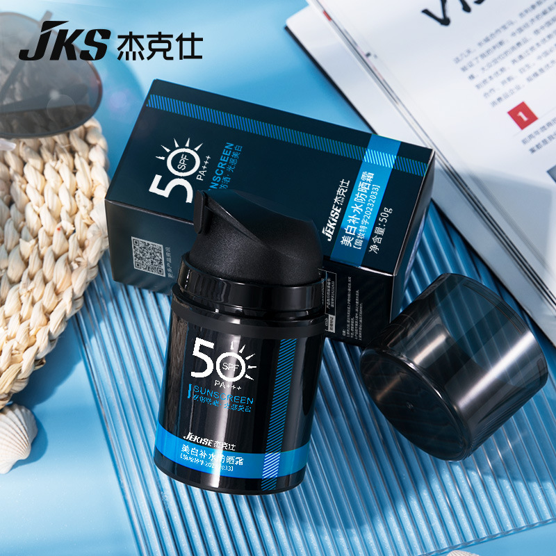 Jack Men's Whitening and Hydrating Sunscreen 50g Refreshing Isolating Full Body Uv Protection Spf50+Pa+++