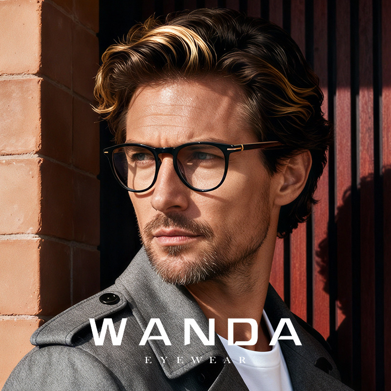 The Same Style of Nerd-Style Round Frame Glasses F32204 Ultra-Light Material Retro Glasses Myopia Glasses Frame Cross-Border Wholesale