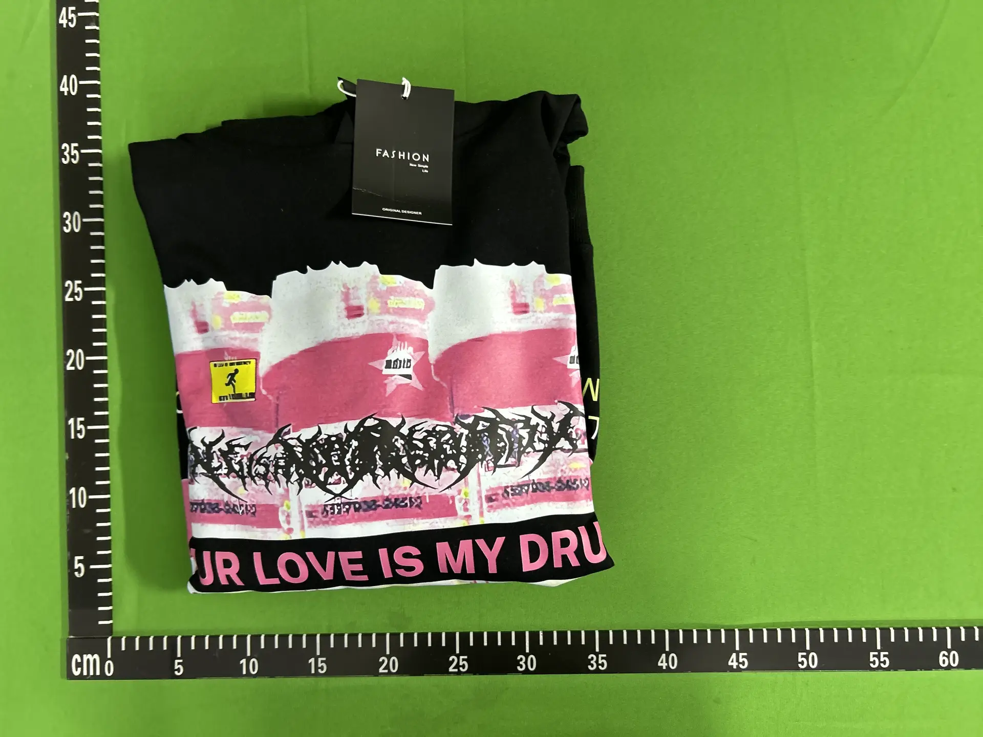 Drolandmill Rare Streetwear Your Love Is My Drug Loose Hoodie