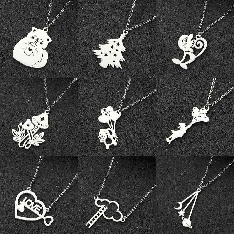 French New Pattern Pendant Necklace Small Fresh Ins Style Clavicle Chain Design Sense of Design Stylish Elegant Necklace