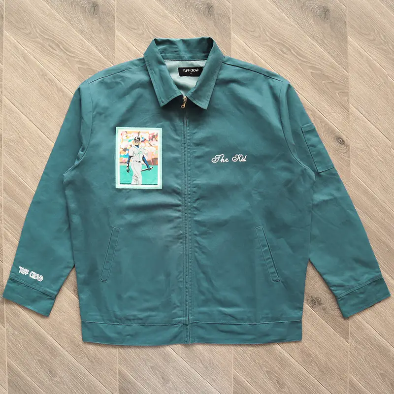 Star's Same Style Tuff Crowd Jacket Ins Same Style Stereo Print Zipper Outwear jacket