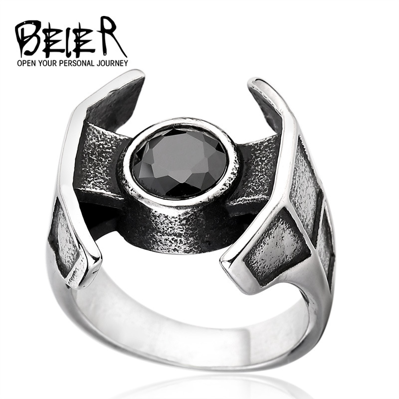beier European and American film and television jewelry wholesale Star Wars spaceship ring men's ring a generation of hair