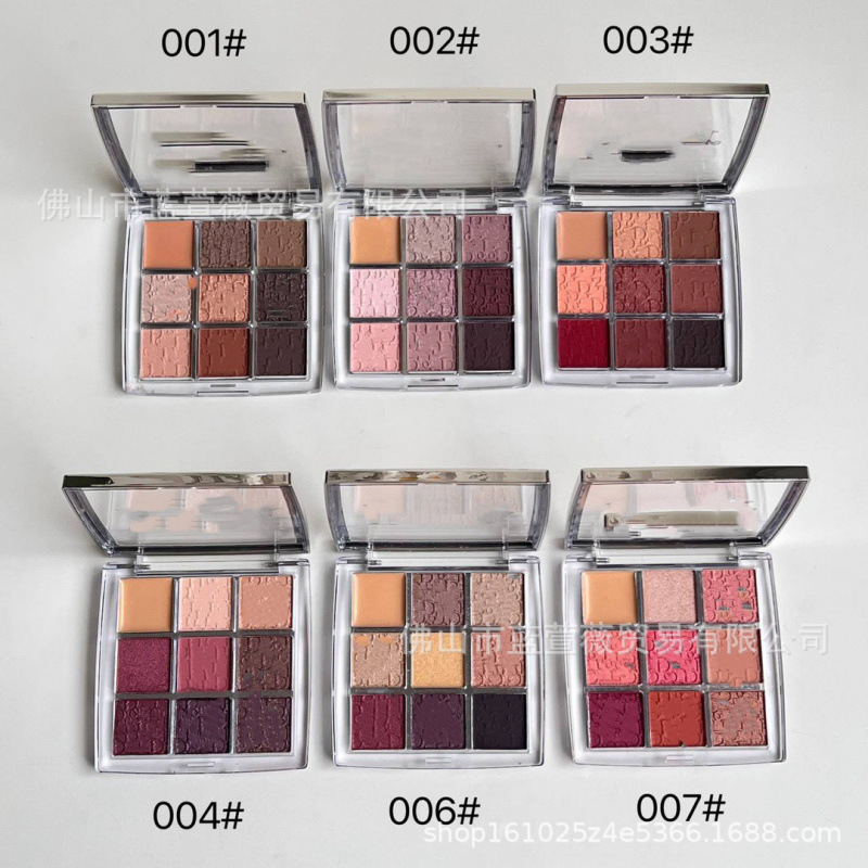 Cross-Border Foreign Trade Vietnam Pearlescent Supermodel Nine-Color Eyeshadow 001/002/003/004/010 Earth Tone Eyeshadow 007 Foto QC de 1688 na Qualit.ly